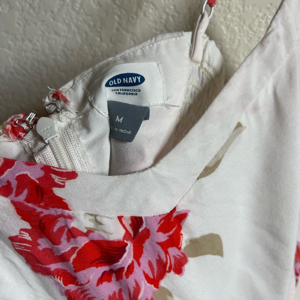 Old Navy medium cream and pink sundress - Picture 5 of 6